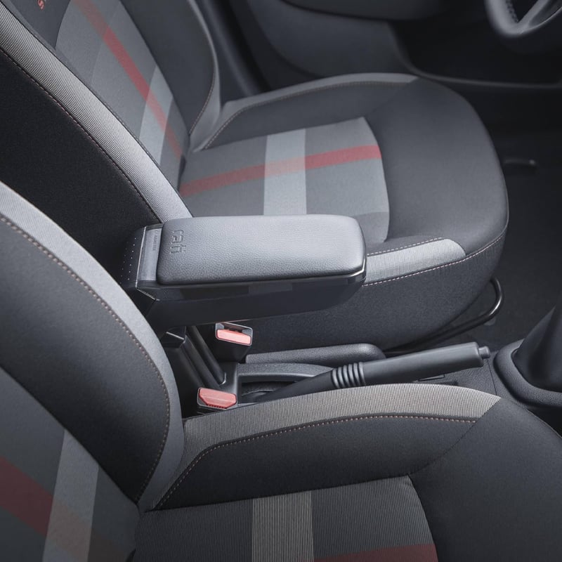 Rati Armster S Kartámasz VW Caddy 2004-2020 Modellekhez - Fekete Vegán Bőr, Utólag Beszerelhető Középkonzol Tárolórekesszel
