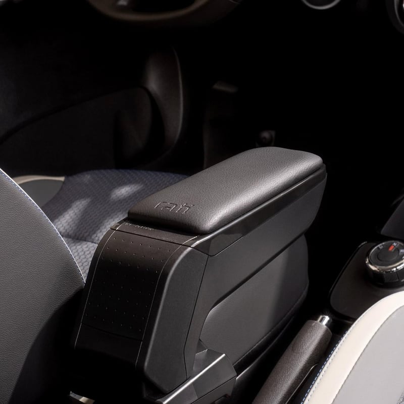 Rati Armster S Kartámasz VW Caddy 2004-2020 Modellekhez - Fekete Vegán Bőr, Utólag Beszerelhető Középkonzol Tárolórekesszel
