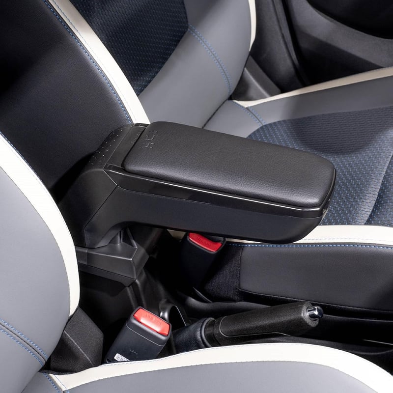 Rati Armster S Kartámasz VW Caddy 2004-2020 Modellekhez - Fekete Vegán Bőr, Utólag Beszerelhető Középkonzol Tárolórekesszel
