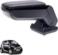 Rati Armster S Smart ForTwo 2007-2014 Középkonzol Fekete Veganőr Tárolóval 1