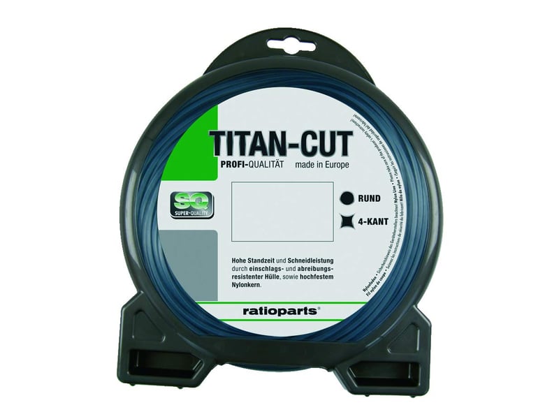 Ratioparts Titan-Cut kopolimerna nit za trimer 3,5 mm 32 m četvrtasta najlonska nit za košnju