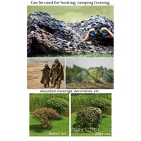 Plasă de camuflaj RATSTONE 4x6 m, plasă militară cu model forestier pentru protecție solară, vânătoare, camping, tir și decorațiuni 3