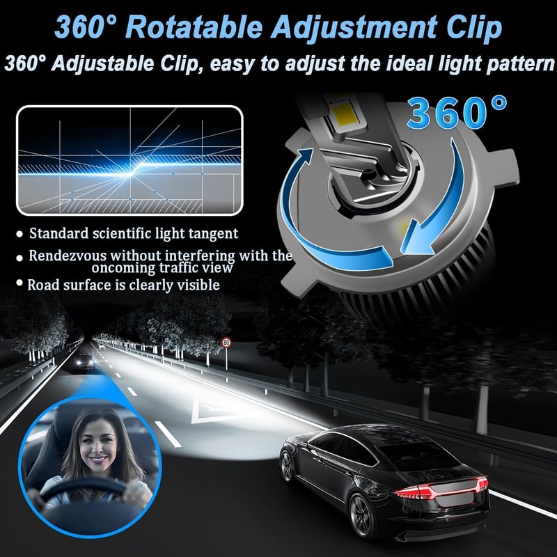RATSTONE H8 LED Izzó 330% Fényerő 6000K Fehér Autó Lámpa 2db