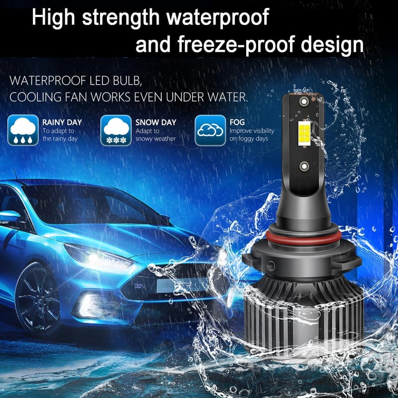 RATSTONE H8 LED Izzó 330% Fényerő 6000K Fehér Autó Lámpa 2db