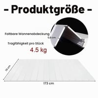 RATSTONE poklopac za kadu 173x70 cm – Sklopivi pokrov za kadu, vodootporna zaštita, izdržljiv — udubljenja (stanje: vidi 2. sliku) 8