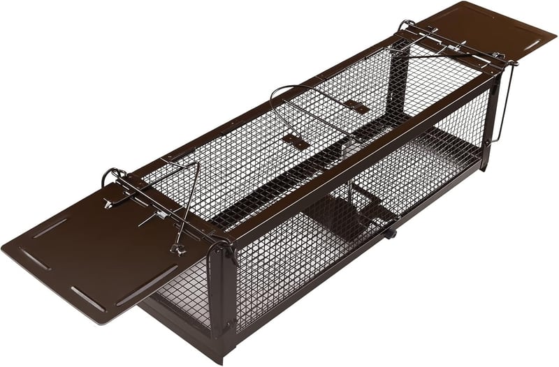 RatzFatz Élő Egérfogó Csapda 32cm Kétajtós Fém Egerek Patkányok Fogásához - 1Pcs