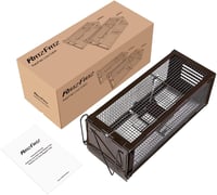 RatzFatz XXL Élvefogó Csapda - Professzionális Rozsdamentes Acél Ketrec Egér, Patkány, Nyúl Befogásához, 32x13x13 cm 1