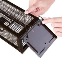 RatzFatz XXL Élvefogó Csapda - Professzionális Rozsdamentes Acél Ketrec Egér, Patkány, Nyúl Befogásához, 32x13x13 cm 7