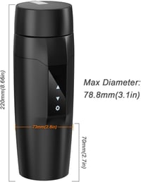 Rauwseul 350ml Hordozható Elektromos Vízforraló, 304 Rozsdamentes Acél, 40-100°C, Gyors Felmelegítés 5