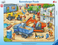 Ravensburger 06120 Veľké stavebné stroje rámikové puzzle 40 dielikov - Detské puzzle od 4 rokov 1