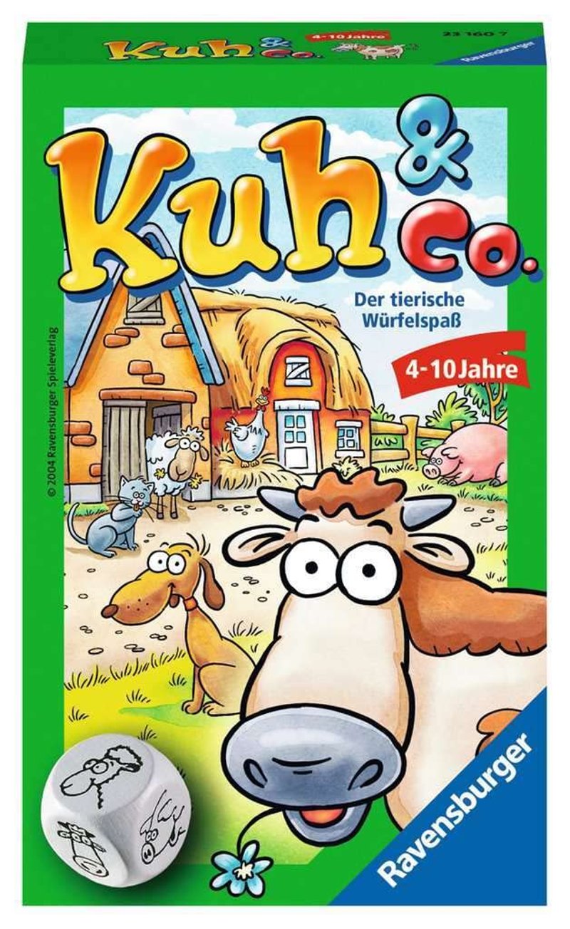 Spoločenská hra Ravensburger 23160 Kuh und Co. pre deti – 2 – 6 hráčov, od 4 rokov, cestovná hra