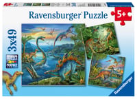 Ravensburger Faszination Dinosaurus 09317 detské puzzle 3x49 dielikov s mini plagátom, od 5 rokov 1