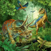 Ravensburger Faszination Dinosaurus 09317 detské puzzle 3x49 dielikov s mini plagátom, od 5 rokov 3