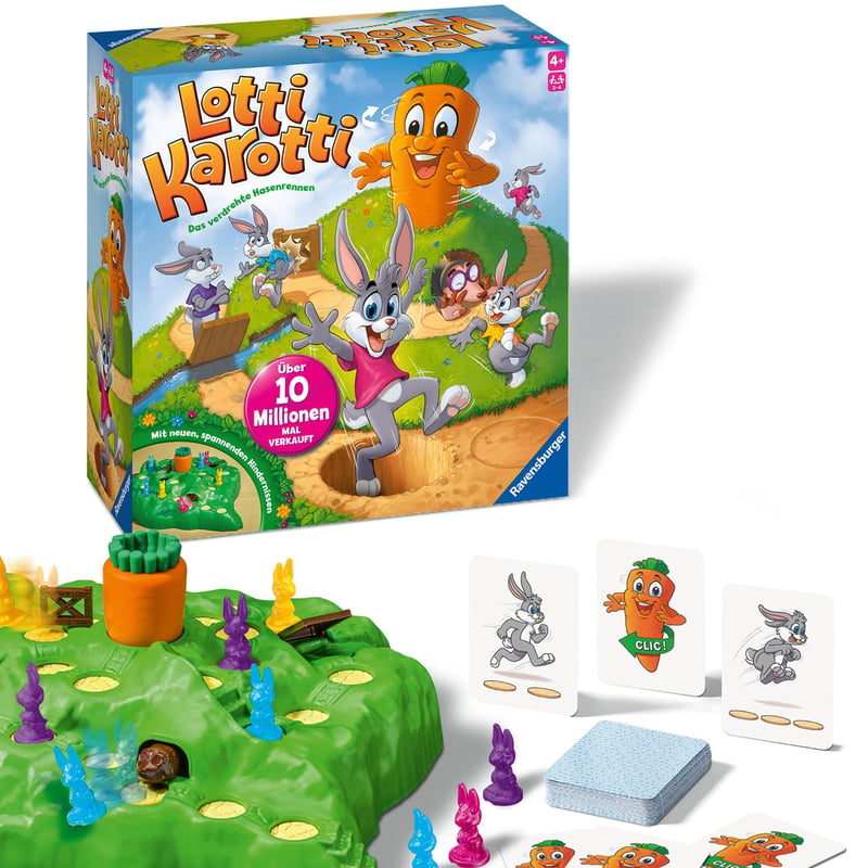 Ravensburger Lotti Karotti 22343 Versenyjáték 2-4 Játékosnak 4 Éves Kortól Társasjáték Gyerekeknek