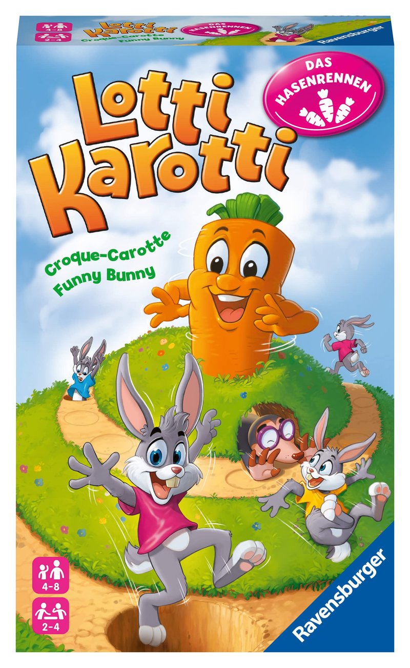 Spoločenská hra Ravensburger Lotti Karotti (20962) – darčeková hra pre deti a rodiny od 4 rokov
