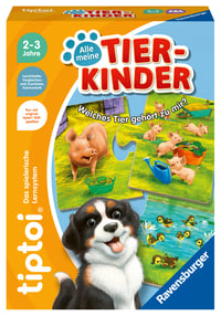 Ravensburger tiptoi 00108 Alle Meine Tierkinder Vzdelávacia spoločenská hra od 2 rokov – Interaktívna náučná hra pre najmenších, darček k narodeninám 1
