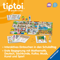 Interaktívna spoločenská hra Ravensburger tiptoi 00123 Hráme sa na školu pre deti od 5 rokov, pre 1-4 hráčov, s celým školským dňom 6