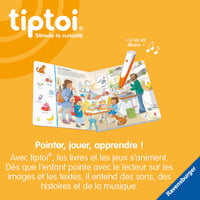 Ravensburger tiptoi Interaktívny prehrávač Elektronická vzdelávacia hračka bez obrazovky francúzska verzia od 2 rokov príbehy zvuky hry a 4