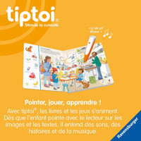 Ravensburger Tiptoi štartovacia súprava Deluxe s elektronickým perom, nabíjacou stanicou a obrázkovou knihou o zvieratkách, francúzska verzia, elektronická vzdelávacia hra od 3 rokov 4