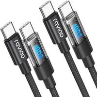 RAVIAD 100W USB-C kábel 2db 1m gyorstöltő PD QC3.0 LED kijelzővel iPhone Galaxy MacBook 1