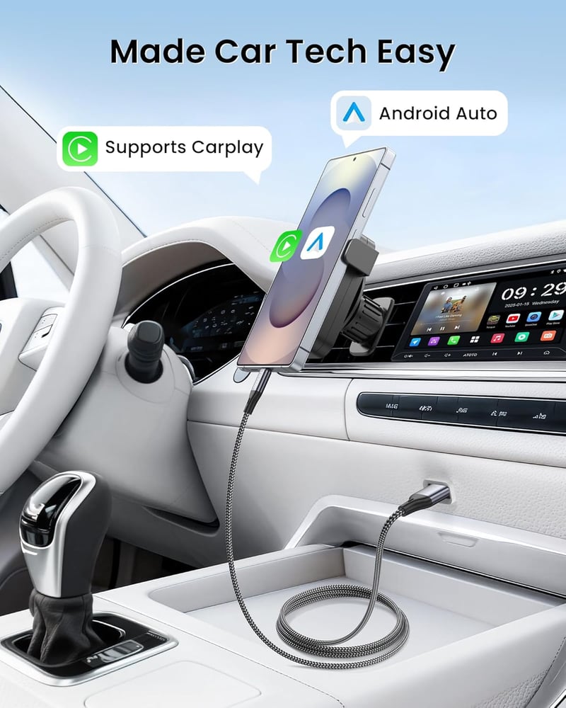 RAVIAD USB-C kábel 2db 1m nylon gyorstöltés iPhone Samsung Huawei szürke