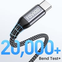 RAVIAD USB-C kábel 2m, 60W gyorstöltés iPhone 15/Pro/Max, MacBook, Samsung 6