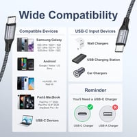 RAVIAD USB-C kábel 2m, 60W gyorstöltés iPhone 15/Pro/Max, MacBook, Samsung 7