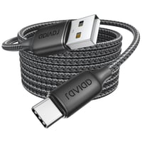 RAVIAD USB-C – USB-A kábel 3 m, 3.1A rýchlonabíjací kábel, kompatibilný s QC3.0, dlhý nabíjací kábel 1
