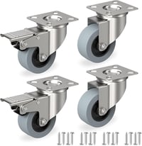 RAVN HAMAN 4db Forgó Kerék 50mm Fékes Görgő 35kg Terhelhetőség Bútor Görgő 1