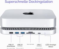 RayCue Mac Mini Hub USB-C állvány SSD tárolóval M1 M2 kompatibilis 3