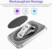 RayCue Mac Mini Hub USB-C állvány SSD tárolóval M1 M2 kompatibilis 2