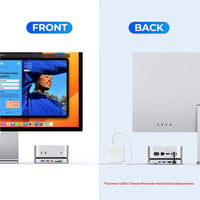 RayCue Mac Mini M4 dokkoló alumínium állvánnyal, HDMI hub, SSD ház és USB-C töltéssel 8