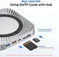 RayCue Mac Mini M4 dokkoló alumínium állvánnyal, HDMI hub, SSD ház és USB-C töltéssel 7