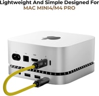 RayCue Mac Mini M4/M4 Pro alumínium hub állvánnyal, NVMe SSD tárolóval, USB-A, USB-C és audio jack 7