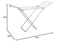 Rayen aluminijski stalak za sušenje rublja s 20 metara površine za sušenje, XXL žicama, sklopiv, 177x55x92 cm, za unutarnju i vanjsku upotrebu 6