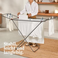 Rayen sušiak na bielizeň s krídlami, 19 m sušiaca plocha, skladací, protišmykový, do interiéru aj exteriéru, 54,5 x 177 x 107,5 cm 2