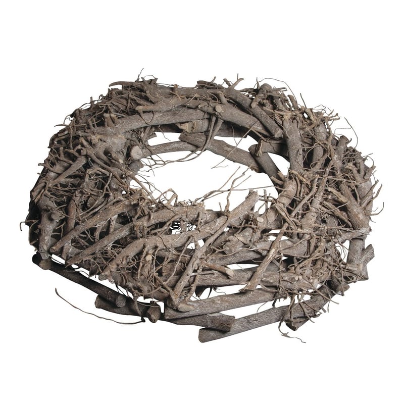 Rayher 65019000 Vijenac od pruća vrbe, bijela patina, promjer 40 cm, visina 8 cm