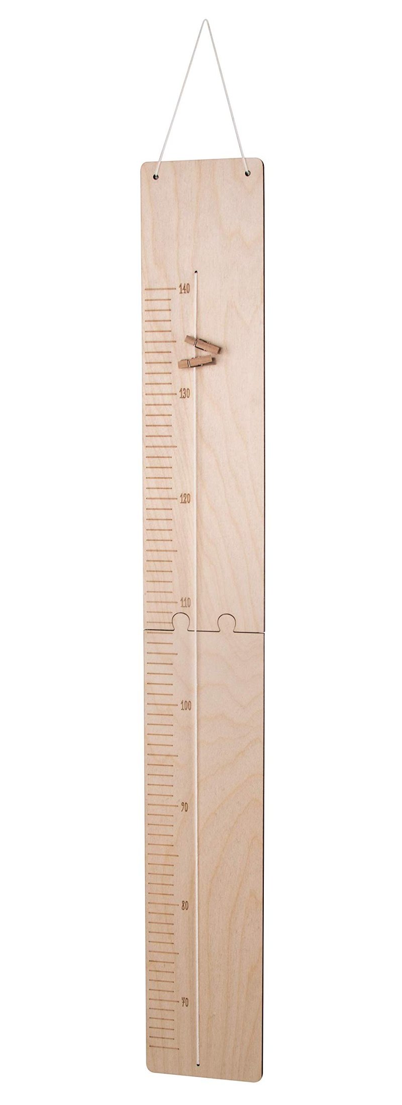 Drevený výškomer Rayher 60-140 cm, FSC Mix Credit, prírodná farba, 2 kusy na lepenie, maľovanie a dekorovanie