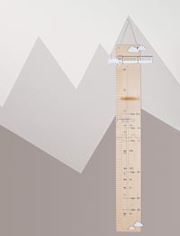 Drevený výškomer Rayher 60-140 cm, FSC Mix Credit, prírodná farba, 2 kusy na lepenie, maľovanie a dekorovanie 6