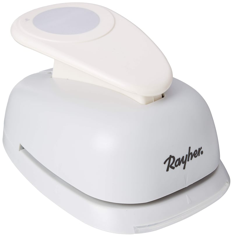 Raznica na papier Rayher Hobby, kruh, ø 7,60 cm (3 palce), na papier/kartón do 220 g/m², biela