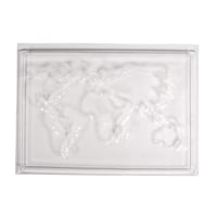 Matriță de turnare Rayher Hartă Mondială 20x30 cm Silicon transparent pentru ipsos, rășină, decorațiuni DIY 1
