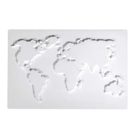 Matriță de turnare Rayher Hartă Mondială 20x30 cm Silicon transparent pentru ipsos, rășină, decorațiuni DIY 3