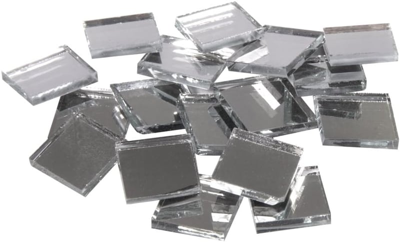 Rayher Tükör Mozaik Csempék 1x1 cm Kézműves Készlet 1900 db - 1 x 1 cm, 2000 count
