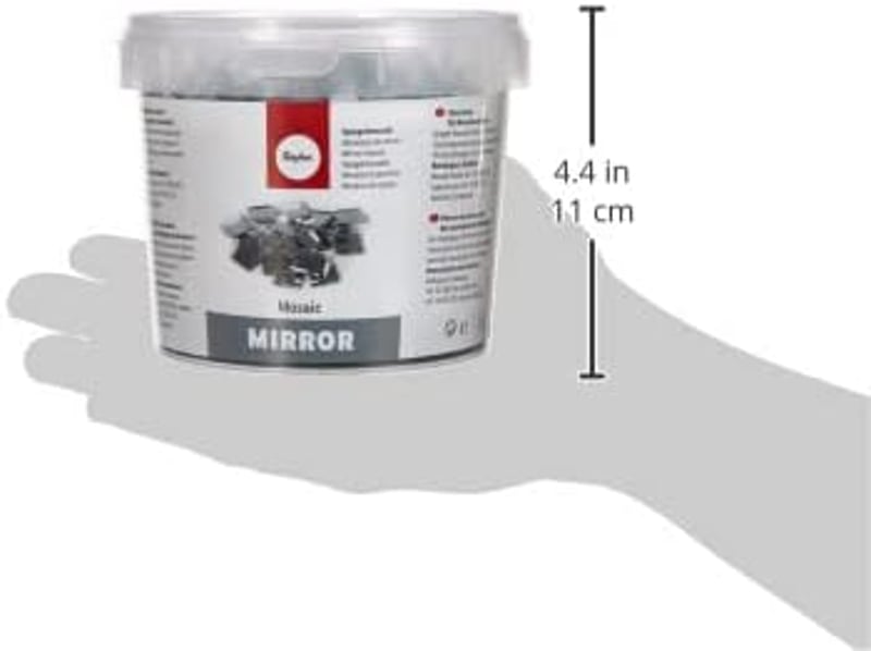 Rayher Tükör Mozaik Csempék 1x1 cm Kézműves Készlet 1900 db - 1 x 1 cm, 2000 count
