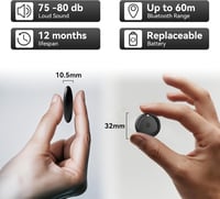 Raykit Android Tracker Tag, inteligentný lokalizačný prívesok kompatibilný s aplikáciou Find Hub, s hlasitosťou 80 dB, vymeniteľnou batériou a odolnosťou voči vode IP67, vhodný na batožinu a ruksaky 5