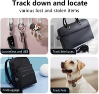 Raykit Android Tracker Tag, inteligentný lokalizačný prívesok kompatibilný s aplikáciou Find Hub, s hlasitosťou 80 dB, vymeniteľnou batériou a odolnosťou voči vode IP67, vhodný na batožinu a ruksaky 3