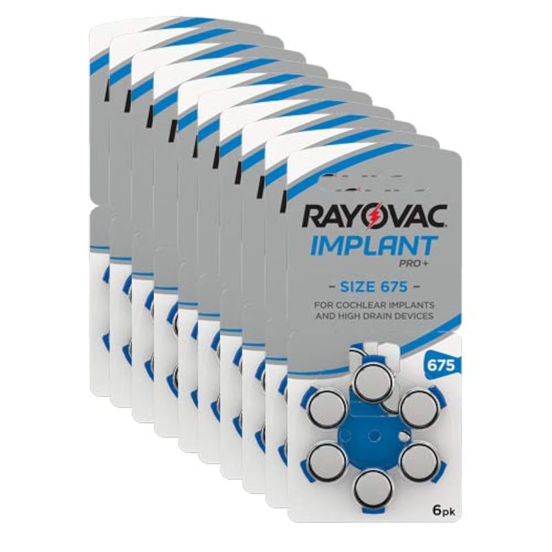 Baterii pentru implant cohlear Rayovac Implant Pro Plus, pachet de 60 bucăți