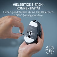 Razer Basilisk V3 X HyperSpeed Ergonomická bezdrôtová herná myš – snímač Focus X 18K, trojitý režim pripojenia, 105-hodinová výdrž batérie, spínače Gen-3 5