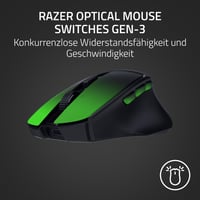 Razer Basilisk V3 X HyperSpeed Ergonomická bezdrôtová herná myš – snímač Focus X 18K, trojitý režim pripojenia, 105-hodinová výdrž batérie, spínače Gen-3 6