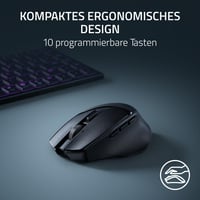Razer Basilisk V3 X HyperSpeed Ergonomická bezdrôtová herná myš – snímač Focus X 18K, trojitý režim pripojenia, 105-hodinová výdrž batérie, spínače Gen-3 4